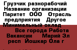 Грузчик-разнорабочий › Название организации ­ Паритет, ООО › Отрасль предприятия ­ Другое › Минимальный оклад ­ 29 000 - Все города Работа » Вакансии   . Марий Эл респ.,Йошкар-Ола г.